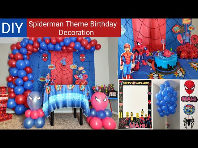 DIY | Spiderman Theme Birthday Decoration Ideas | Kids Spiderman Birthday  Party Decoration At Home - YouTube