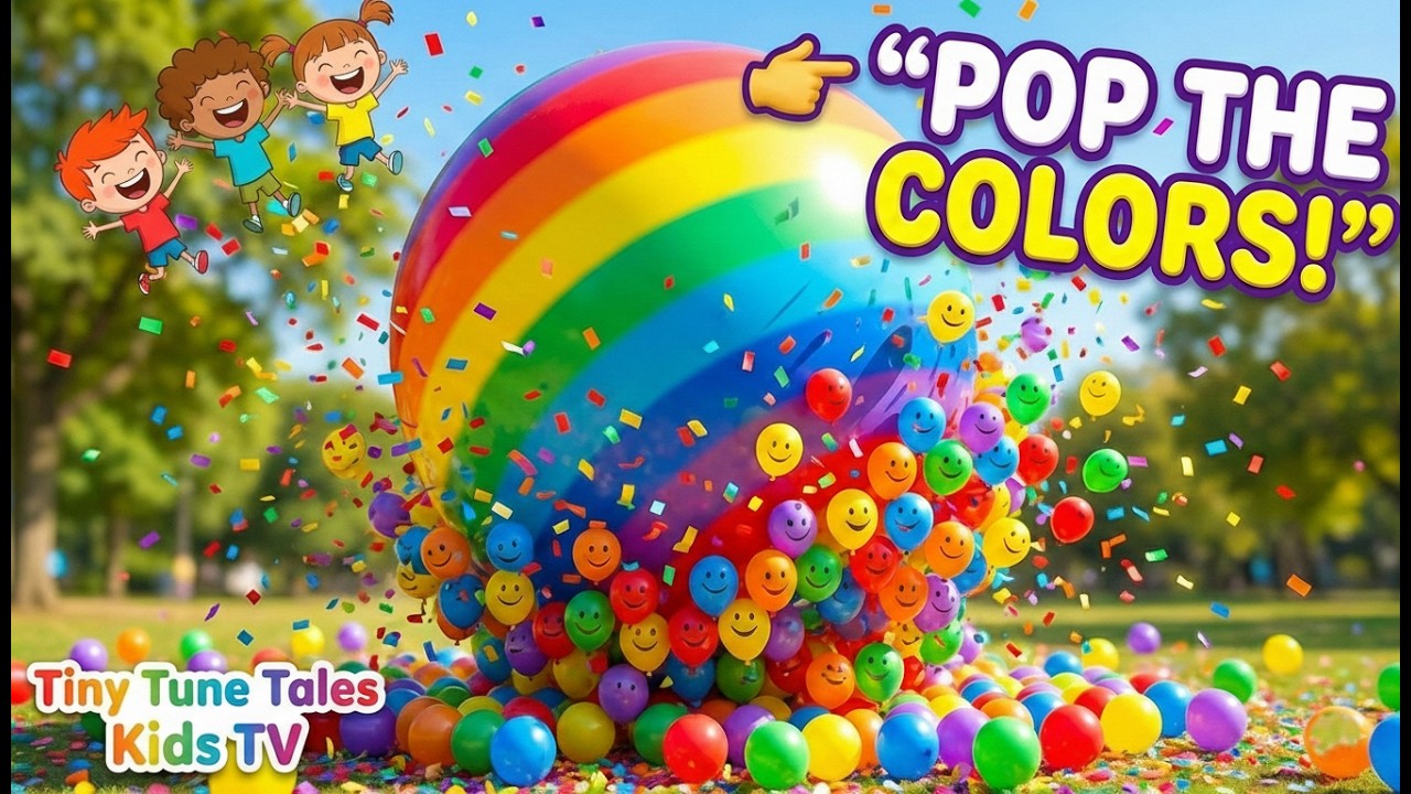 Balloon Color Pop Song 🎈 | Learn Colors with Fun POP Surprise | Kids Songs | Tiny Tune Tales Kids TV