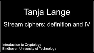 Stream ciphers: definition and IV