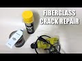 FIBERLGASS CRACK REPAIR | HOW TO REPAIR A CRACK IN A FIBERGLASS BATHTUB USING FOAM &amp; BONDO GLASS