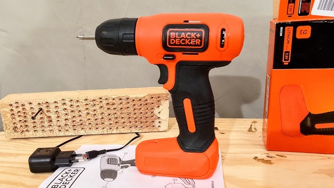 Black + Decker Black & Orange 8V Wireless Drill