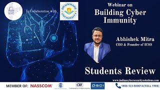 Students review of the Webinar on Building Cyber Immunity - ICSS