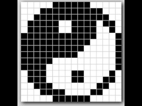 Grid 16X16 Pixel Art Black And White