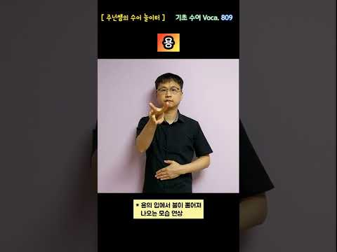 [ 기초 수어 Voca ] 809. 용 - 수화배우기 [주넌쌤의 수어놀이터]