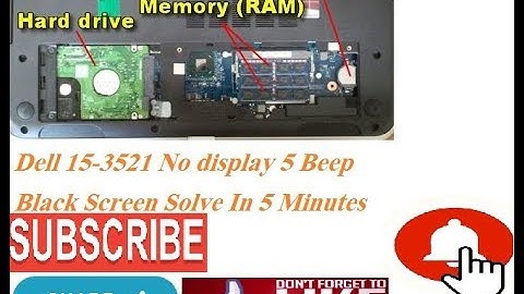 Dell 15-3521 No display 5 Beep Black Screen Solve In 5 Minutes By ## Nasir Ahmad ##