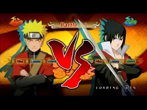 Naruto Shippuden Ultimate Ninja Storm 2 Sage Naruto Vs Sasuke Taka Youtube