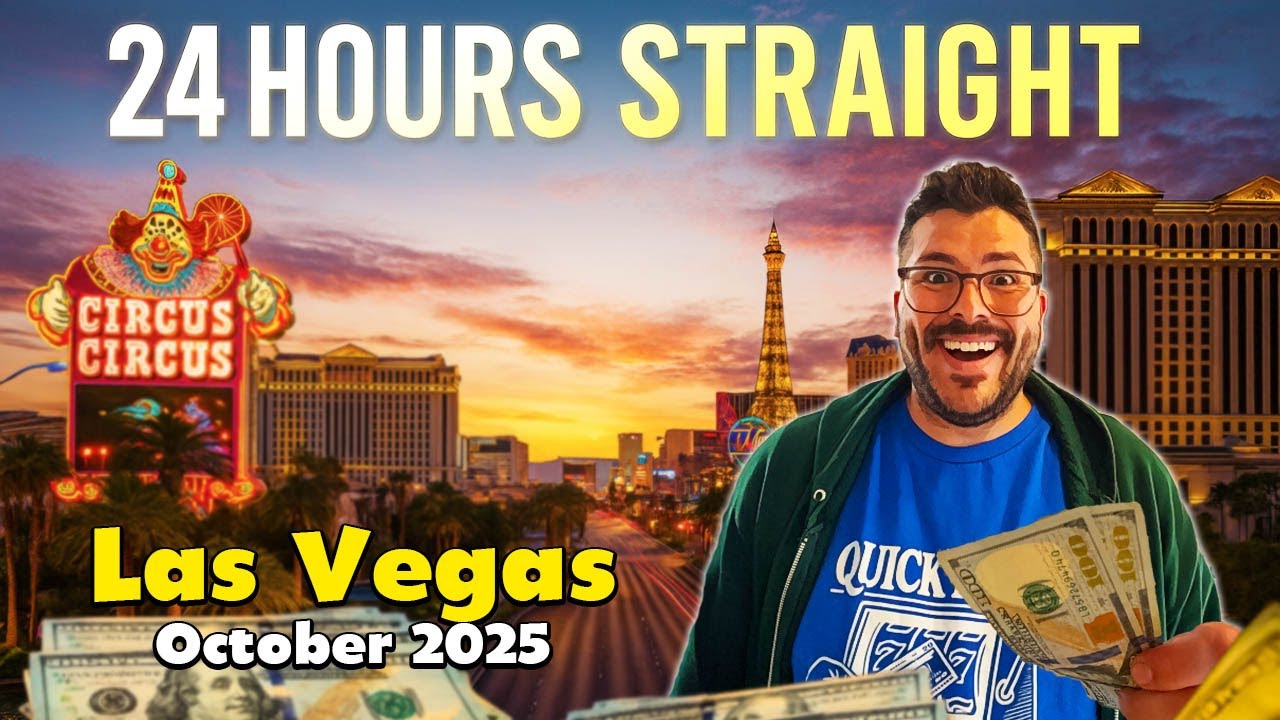 🔴 24 HOURS STRAIGHT Playing Slots LIVE on the Las Vegas Strip 🎰 Part 1 