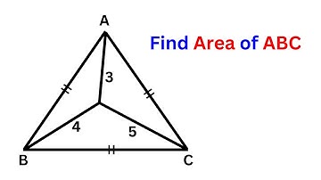 Find the area of triangle ABC | A Nice Geometry Problem | Important Geometry and Algebra Skills