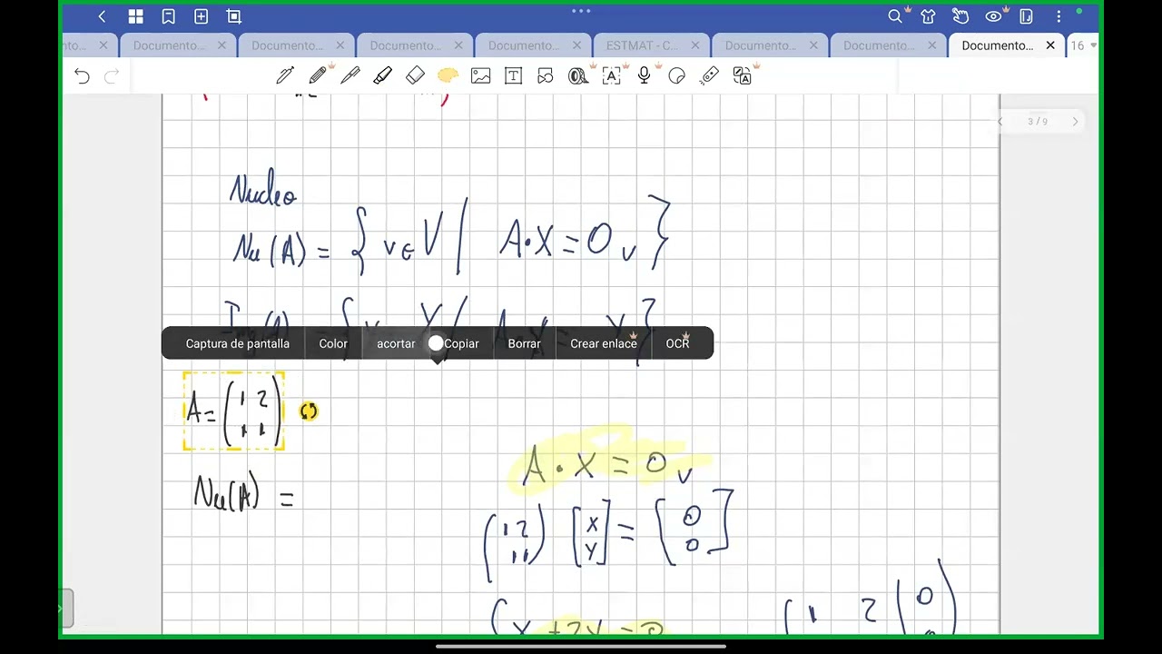 Álgebra Lineal - Espacios Asociados a una Matriz - Clase Gratuita