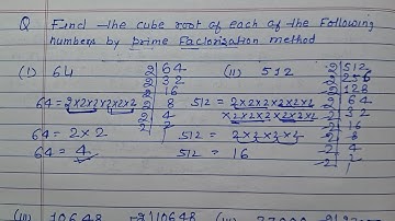 Find the cube root of each of the following numbers by prime factorisation method