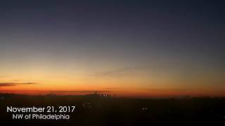 Philadelphia Skylapse 11.21.17 Sunrise, Clear