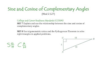Mod 2 L27 Sine and Cosine of Complementary Angles