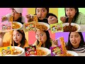 taste testing 6 different fire noodles | samyang mukbang 🍜🔥