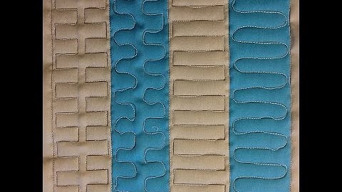 How to Machine Quilt Lines and Curves in a Rail Fence Block