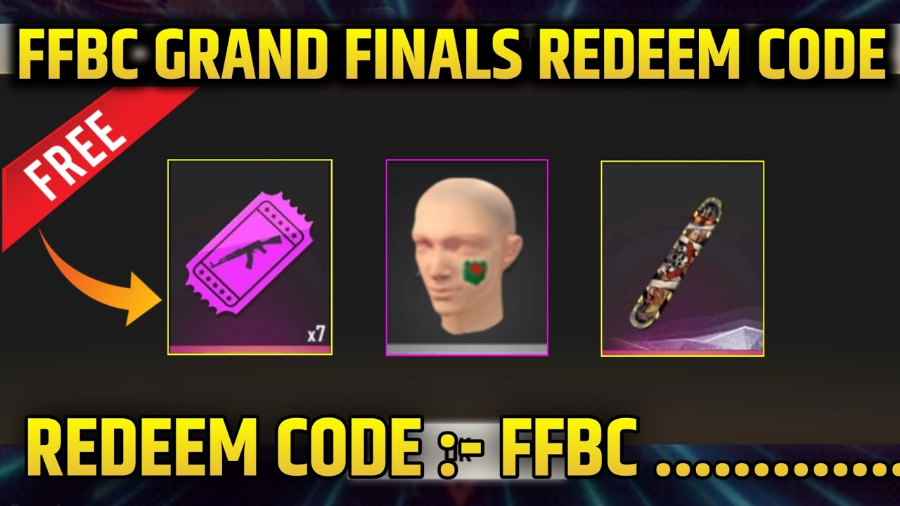 2021 FFBC GRAND FINALS REDEEM CODE IN FREE FIRE || FFBC GRAND FINALS REDEEM CODE || FREE FIRE