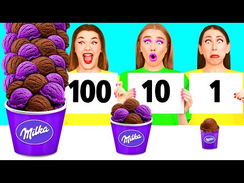 100 Layers of Food Challenge | Funny Situations in Kitchen by BaRaFun Gold Challenge