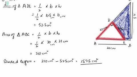Area of Shaded region | Exercise 8A Q13| Problem and Solution| Olevels Syllabus D Book 1