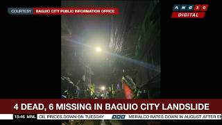 4 dead, 6 missing in Baguio City landslide | ANC screenshot 1