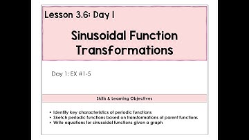 3.6-A Sinusvormige Functie Transformaties Video