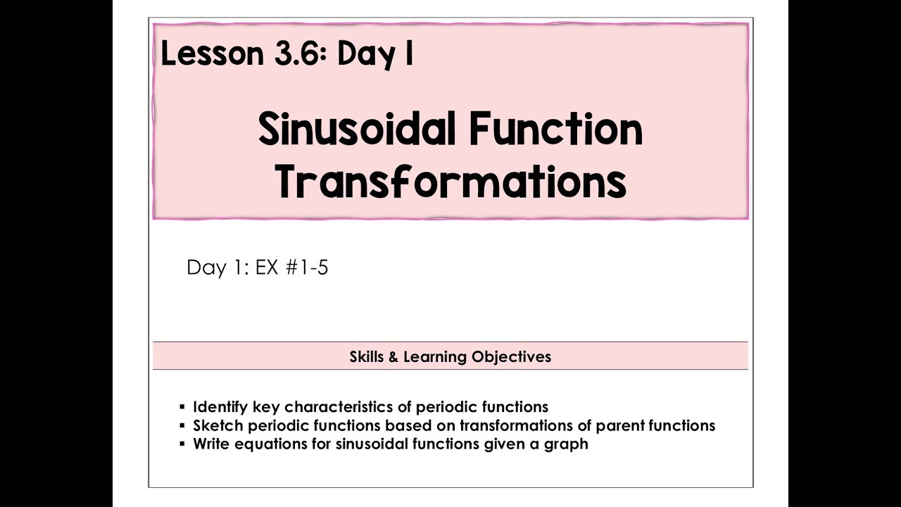 3.6-A Sinusoidal Function Transformations Video - YouTube
