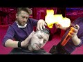 ASMR BARBER 💈face and ear cleaning💈HAIRCUT💈EAR BURN💈EAR CRACK💈 head, neck, face, back, ear massage