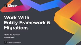 Work With Entity Framework 6 Migrations In Rider