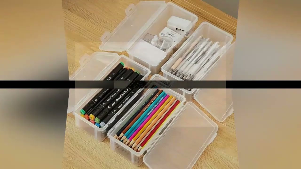 1/4pcs Large Clear Plastic Storage Boxes with Hinged Lids Ideal for Jewellery Ornaments Home Supplie