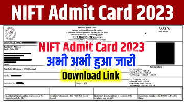 NIFT Admit Card Released! 🎨 How to Download NIFT Admit Card 2024