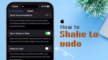 How to Shake to undo on iPhone