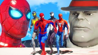 Spider Team VS Mr Fixit Grey Hulk & Spider Man PS4 & Iron Spider Suit & Giant Spider Man Epic Battle