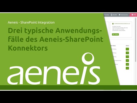 Drei typische Anwendungsszenarien aus der Praxis, die Sie mit dem Aeneis-SharePoint-Konnektor lösen