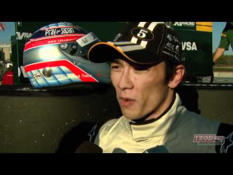 Takuma Sato sends support from the Barber Test