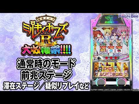 【パチスロ 探偵オペラ ミルキィホームズＲ 大収穫祭!!!!】通常時のモード／前兆ステージ(滞在ステージ／疑似リプレイなど)【パチンコ】【パチスロ】【新台動画】