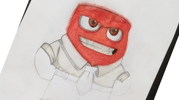Inside Out 2 Drawing Anger | Time-lapse | Part 1