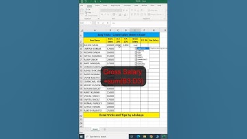 Create Salary Sheet in Excel #salarysheet #edukeya #msexcel