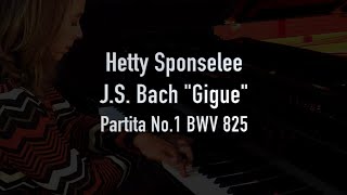 J.S. Bach - 'Gigue' from Partita 1 BWV 825 - Hetty Sponselee