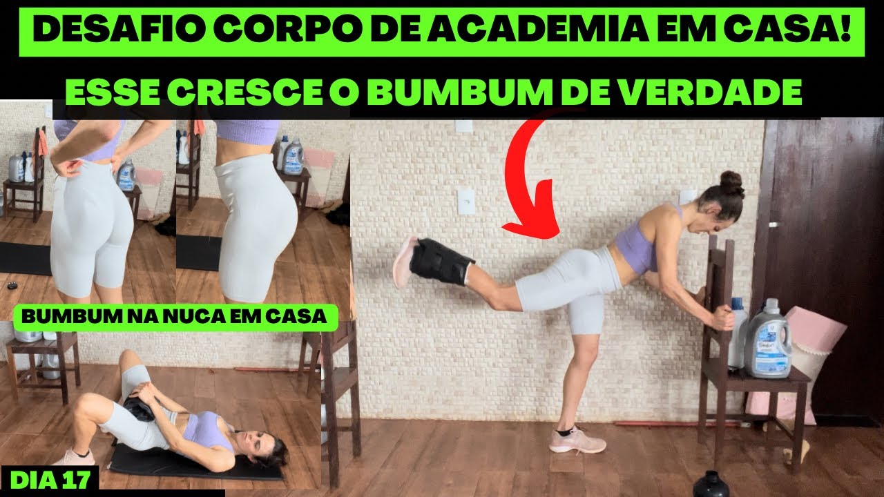 Treino para crescer a bunda em casa! - YouTube