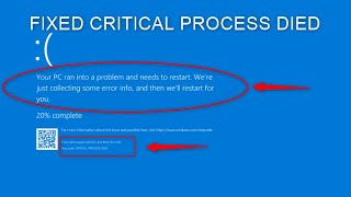 How to Fix Critical Process Died Blue Screen Error on Windows 10 &11