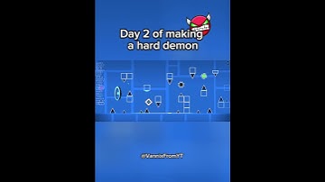 Day 2 of Making a Demon Level | Geometry Dash #geometry_dash #shorts #demonlevel #gd #gaming