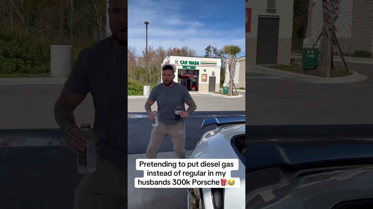 Putting wrong gas ⛽ at the car PRANK ✨ to see their reaction 🤣#funny #baby #comedy #prank #couple
