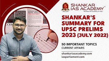Important Current Affairs Topics (Shankar