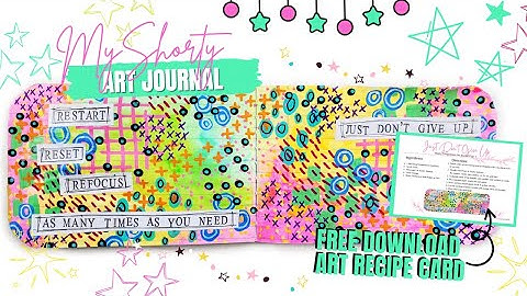 Art Journaling in a Half Size Composition Notebook | Watch the Process