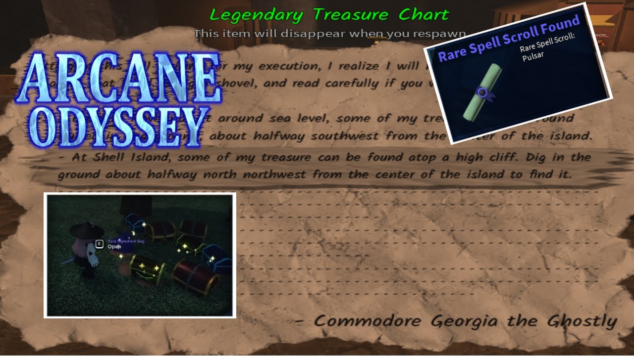 Arcane Odyssey - Solving Legendary Treasure charts 