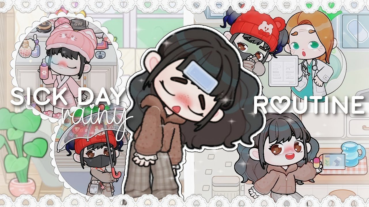 sick day rainy routine ⛈️🤒 | game world roleplay | *no voice* (asmr)
