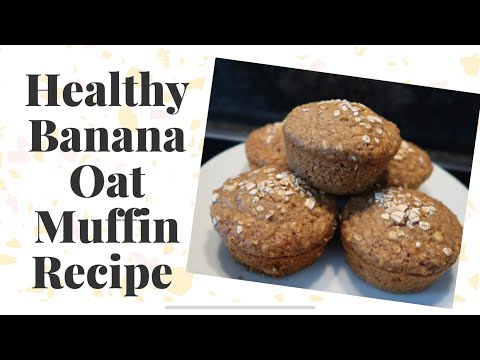 Banana Oat Muffins Recipe | Healthy & Low Calorie | No Sugar, Oil or Flour