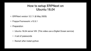 ERPNext series - Special topic: ERPNext setup with Ubuntu 18.04 on Digital Ocean