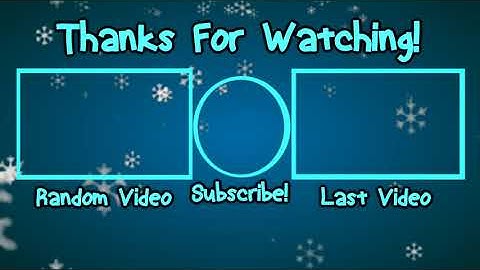 My New Intro And Outro For Christmas