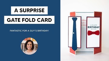 🔴 A Surprise Gate Fold Card That’s Stylish & Fantastic for a Guy’s Birthday