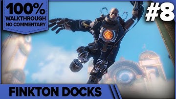 Bioshock Infinite 100% Cinematic Walkthrough (1999 Mode, All Collectibles) 08 FINKTON DOCKS