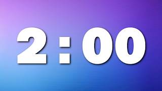 2:00 Countdown | Indigo-Blue Gradient | Silent Minimal Timer
